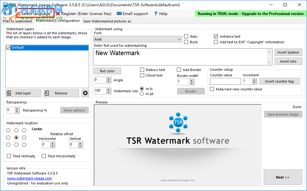 TSR Watermark Image設(shè)置為簡(jiǎn)體中文的方法