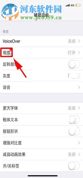 蘋果iPhone X關(guān)閉屏幕縮放功能的圖文教程