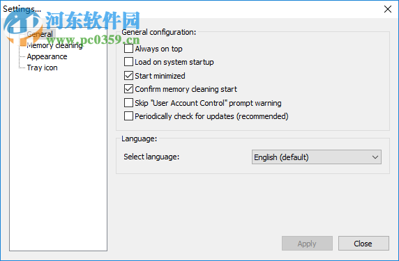 Mem Reduct設(shè)置為中文的方法