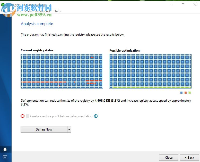 Auslogics Registry Defrag清理注冊(cè)表碎片的方法