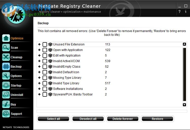 NETGATE Registry Cleaner清理注冊表文件的操作教程