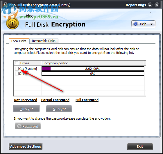 idoo Full Disk Encryption為磁盤設(shè)置密碼的方法