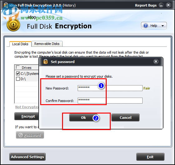 idoo Full Disk Encryption為磁盤設(shè)置密碼的方法