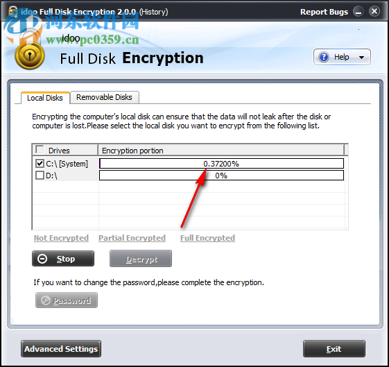 idoo Full Disk Encryption為磁盤設(shè)置密碼的方法