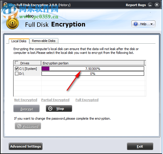 idoo Full Disk Encryption為磁盤設(shè)置密碼的方法