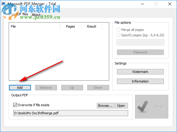 Mgosoft PDF Merger合并PDF的方法