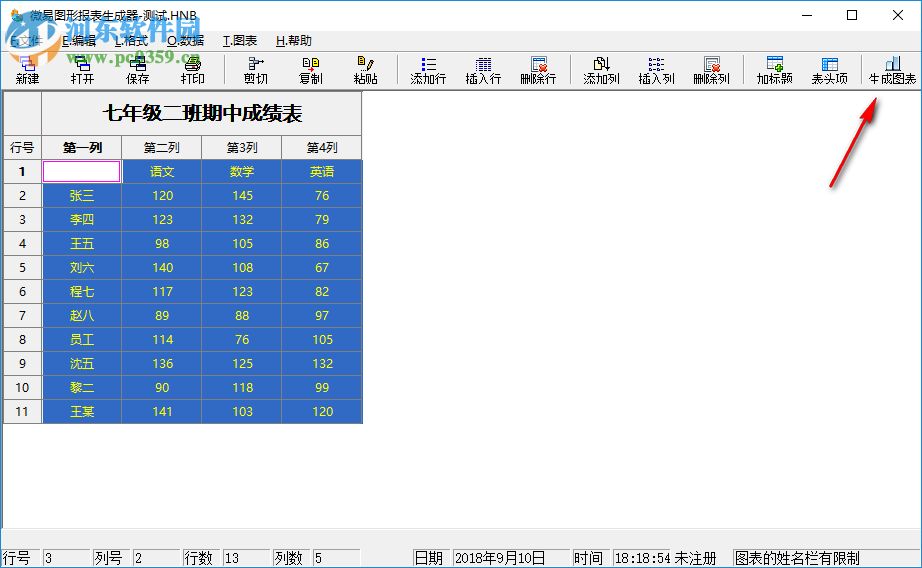 微易圖形報(bào)表生成器制作圖表的方法