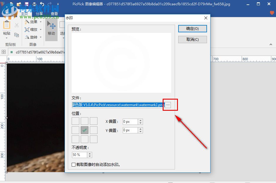 PicPick Portable如何為圖片添加水印