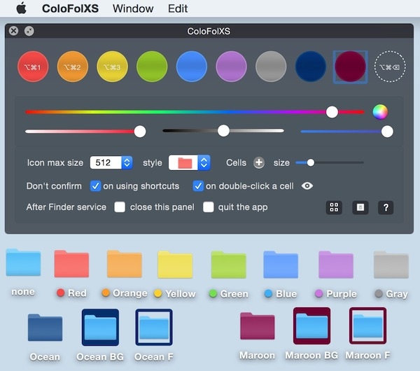 ColoFolXS for mac版 1.5