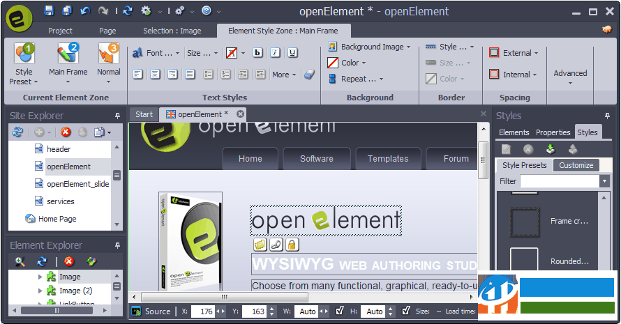 OpenElement(網(wǎng)頁編輯器) 1.57.R8 官方版