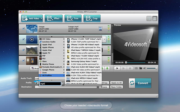 4Video MP4 Converter for Mac版 5.0.83