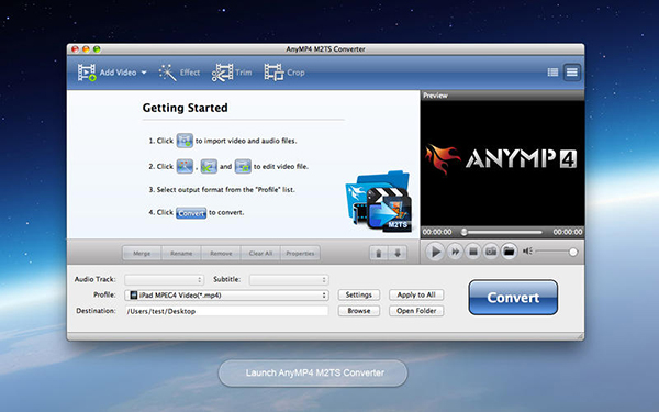 AnyMP4 M2TS Converter for Mac版 6.1.11