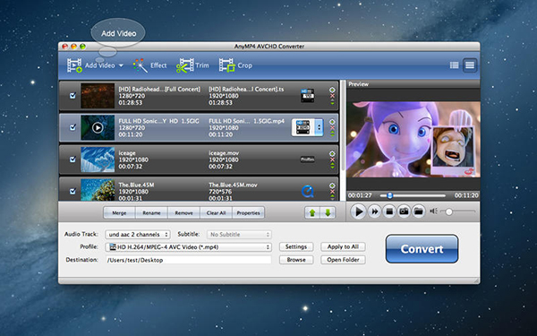 AnyMP4 AVCHD Converter mac版 6.0.99