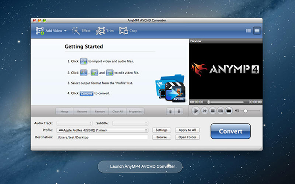 AnyMP4 AVCHD Converter mac版 6.0.99