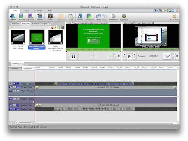 VideoPad for mac版 4.09