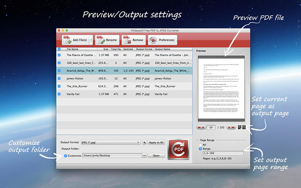 PDF轉(zhuǎn)JPEG轉(zhuǎn)換器Mac版 3.1.77