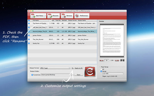 PDF轉(zhuǎn)JPEG轉(zhuǎn)換器Mac版 3.1.77