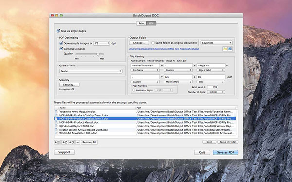 BatchOutput DOC Mac版 2.3.5