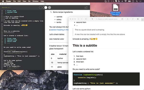 Markdown編輯工具Mac版 1.1.0