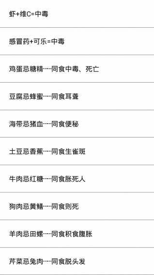 食物相生相克大全(1)