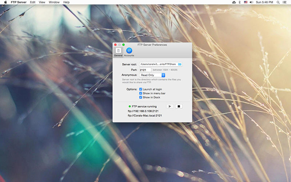 FTP server for Mac版 1.2