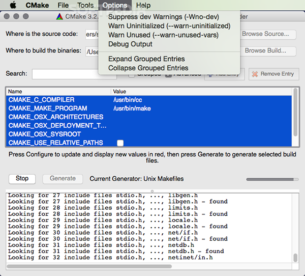 CMake Mac版 3.5.2