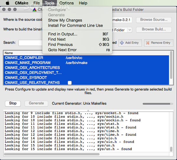 CMake Mac版 3.5.2