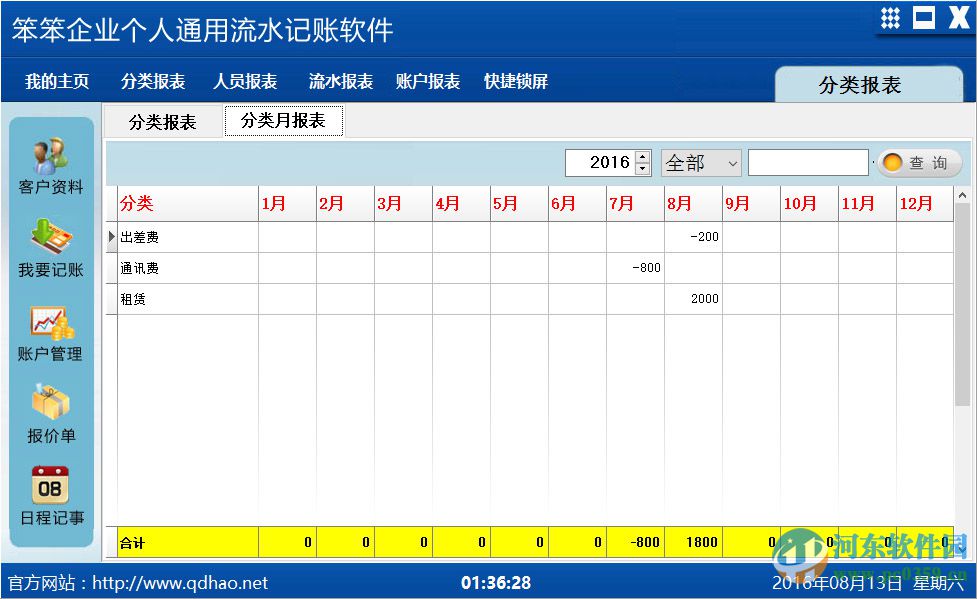 笨笨企業(yè)個人通用流水記賬軟件 1.0 官方版