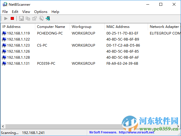 局域網(wǎng)ip掃描工具(NetBScanner)下載 1.11 綠色版