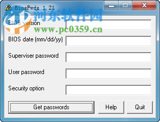 BiosPwds(獲取Bios密碼)下載 1.21 免費版