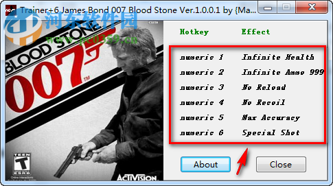 詹姆斯邦德007血石七項(xiàng)修改器下載 3.0 綠色免費(fèi)版