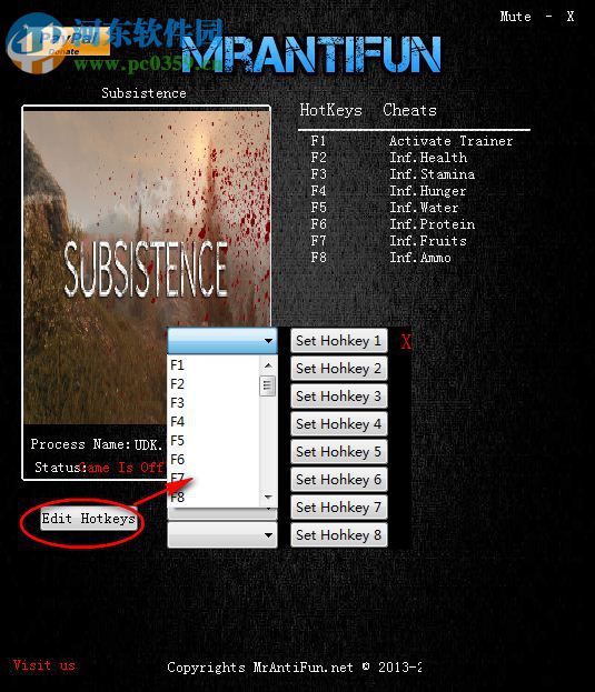 Subsistence七項修改器下載 3.0 綠色版