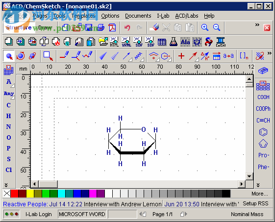 ChemSketch ACD 12.1下載(化學(xué)<a href=http://m.stslhw.cn/zt/jjht/ target=_blank class=infotextkey>繪圖軟件</a>) 中文漢化版