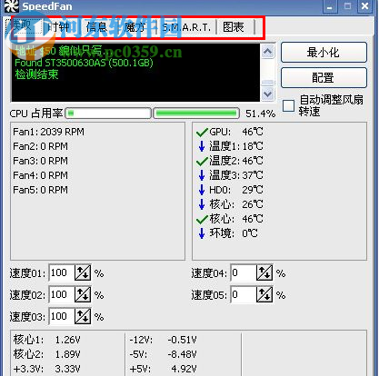 cpu風扇調(diào)速軟件(speedfan) 4.51 中文版