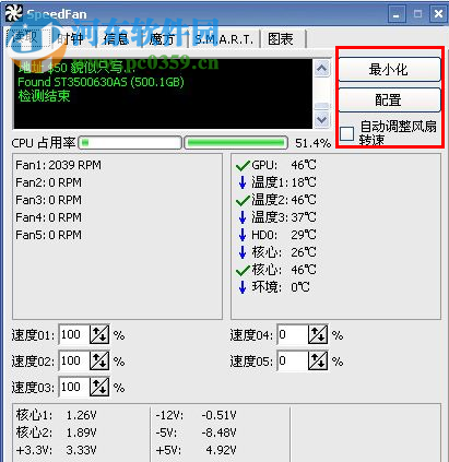 cpu風扇調(diào)速軟件(speedfan) 4.51 中文版