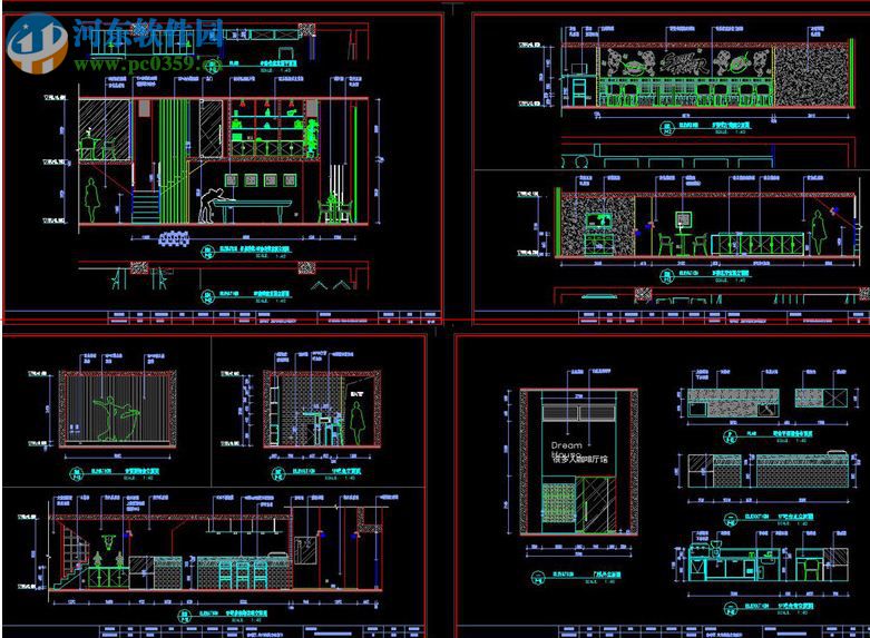咖啡廳CAD圖紙設計大全 2017 最新版