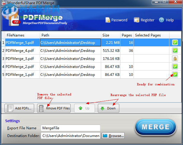 Wonderfulshare PDF Merge(PDF合并器) 3.1.1 官方版