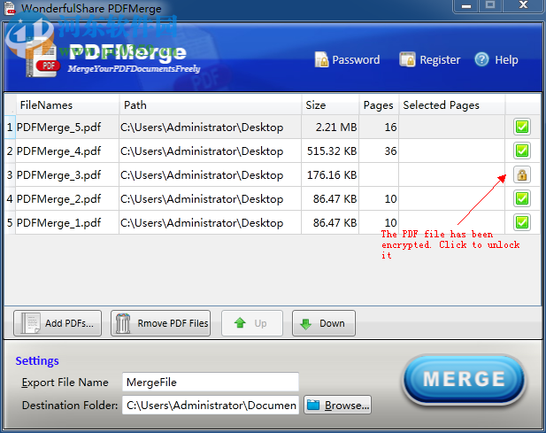 Wonderfulshare PDF Merge(PDF合并器) 3.1.1 官方版