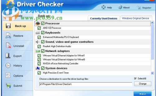 驅(qū)動程序管理工具(Driver Checker) 2.8 綠色注冊版