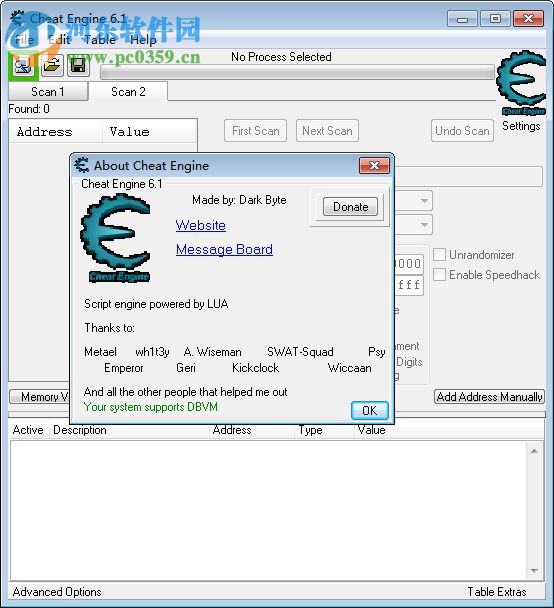 cheat engine 6.1中文版(CE修改器) 6.1 漢化版