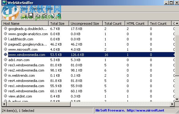 WebSiteSniffer(網(wǎng)頁嗅探工具) 1.5.1 綠色中文版