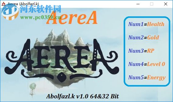 AereA五項(xiàng)修改器 綠色版