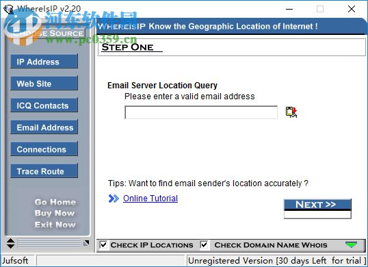 郵件IP追蹤工具(WhereIsIP) 附使用教程 2.20 官方版