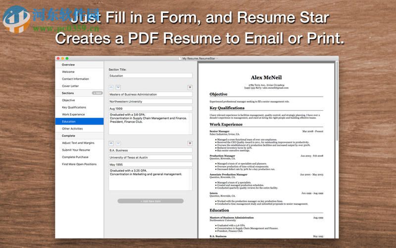 Resume Star for Mac 1.0