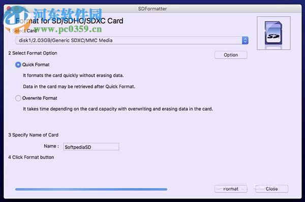 SDFormatter for Mac（sd卡修復(fù)工具） 4.0