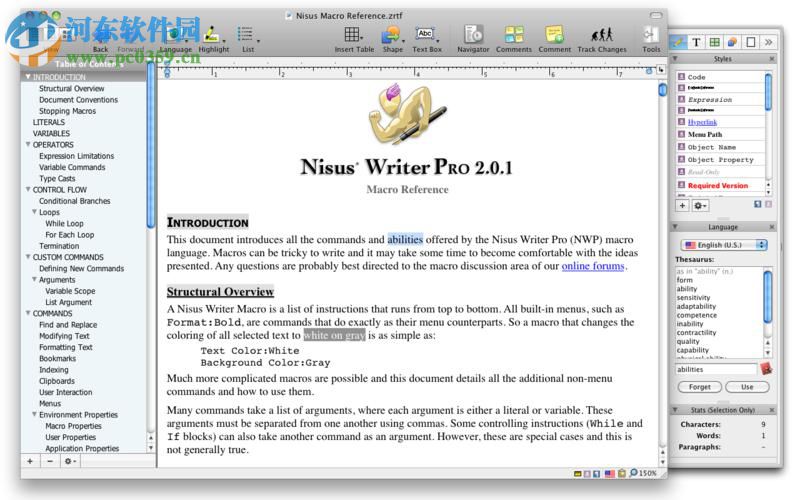 Nisus Writer Pro for mac（mac文字處理軟件） 2.1.7