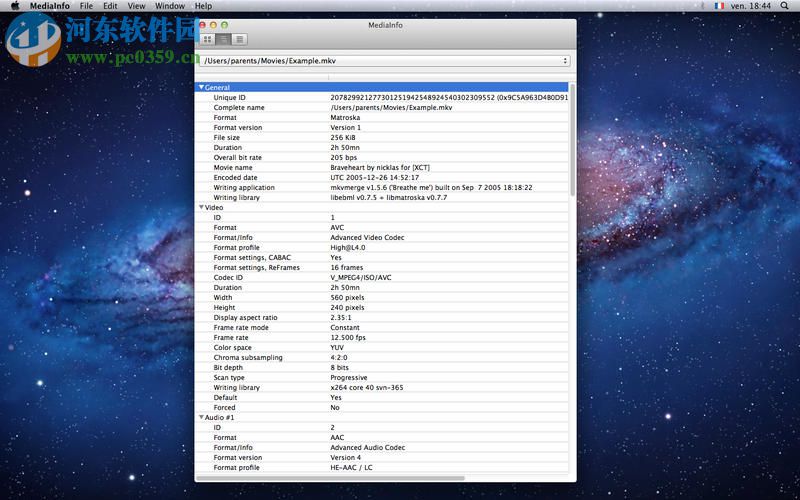 MediaInfo For mac(媒體信息檢測) 0.7.981 中文版