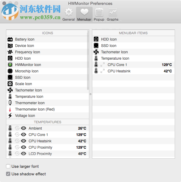 hwmonitor for mac(CPU檢測(cè)軟件) 6.1.1188 漢化版