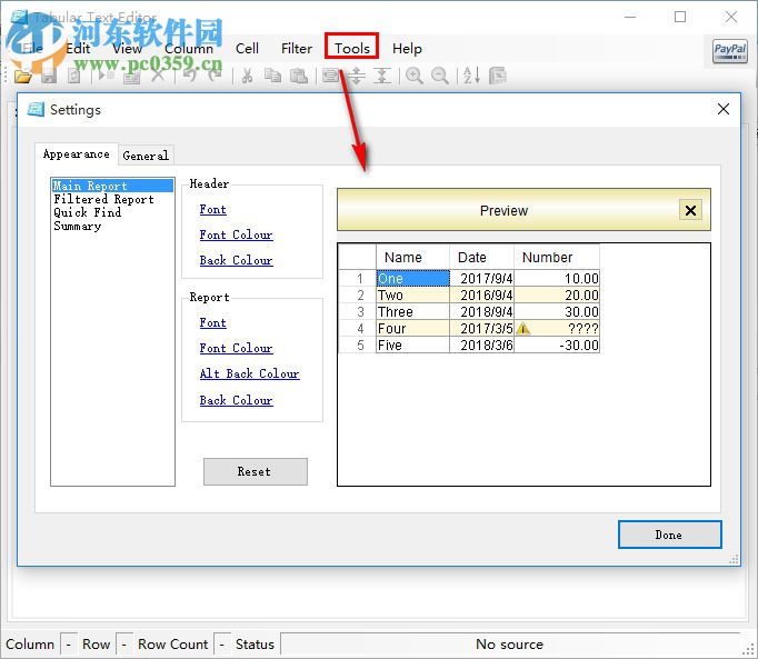 Tabular Text Editor(CSV編輯軟件) 1.3.4300 官方版