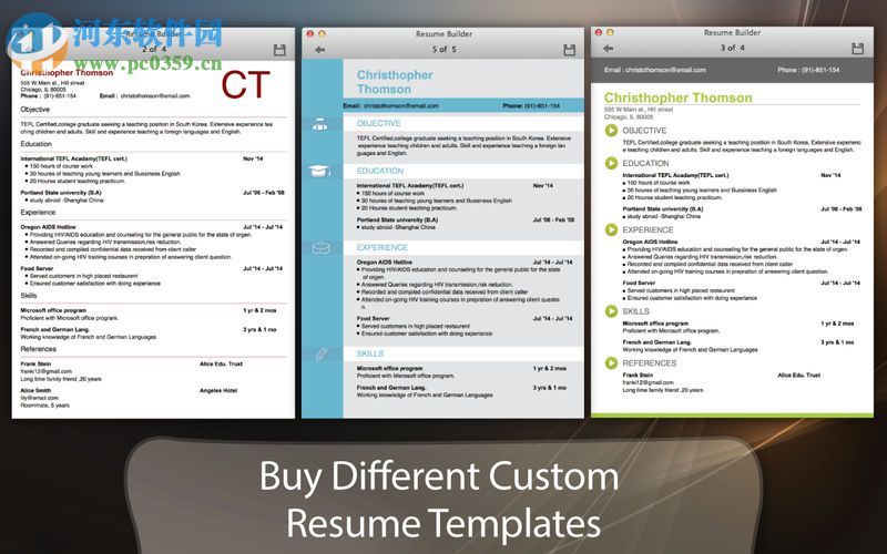 Resume Builder for Mac(簡(jiǎn)歷制作軟件) 1.5.0 免費(fèi)版